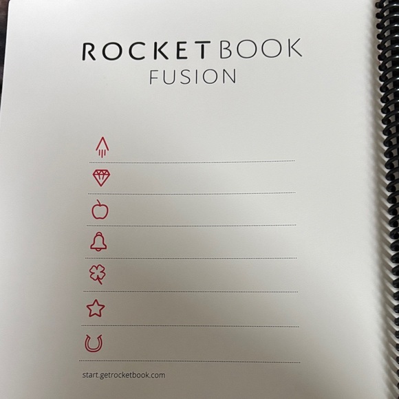 NEW: Rocketbook Fusion Smart Reusable Red Notebook -Standard Size - Picture 7 of 15